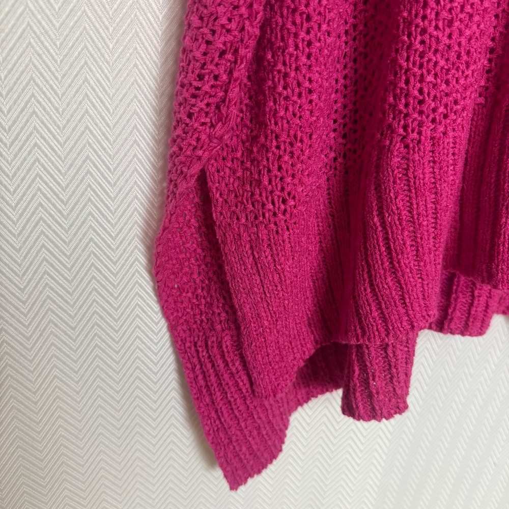 She + Sky Open Knit V-Neck Sweater One Size - Picture 5 of 8